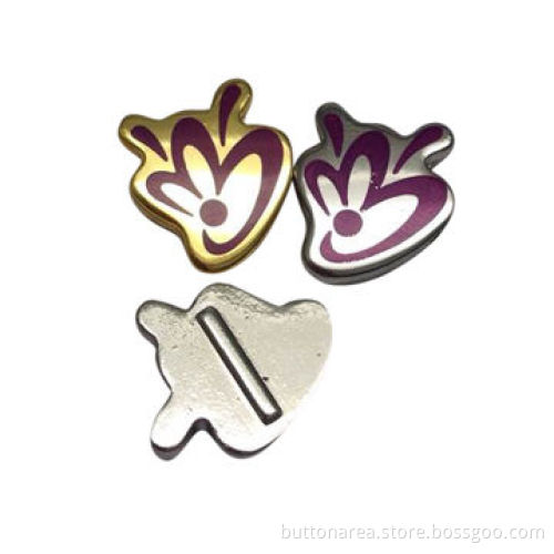 Alloy Cord End, Hanging Nickel, Color with Print